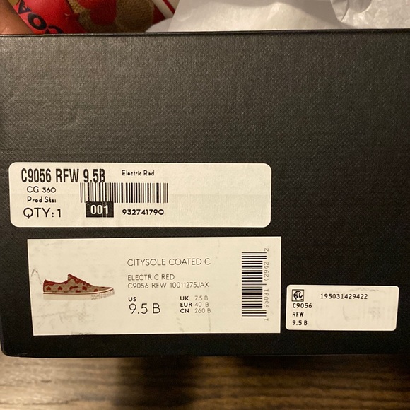 NIB Coach CitySole Skate Logo Heart-Print Sneakers Size 9.5 - Picture 7 of 7